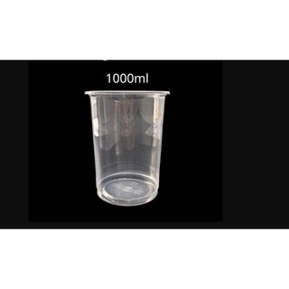 Combo 50 ly nhựa 1000ml khổng lồ đựng nước mía, trà tắc, trà trái cây, trà sữa