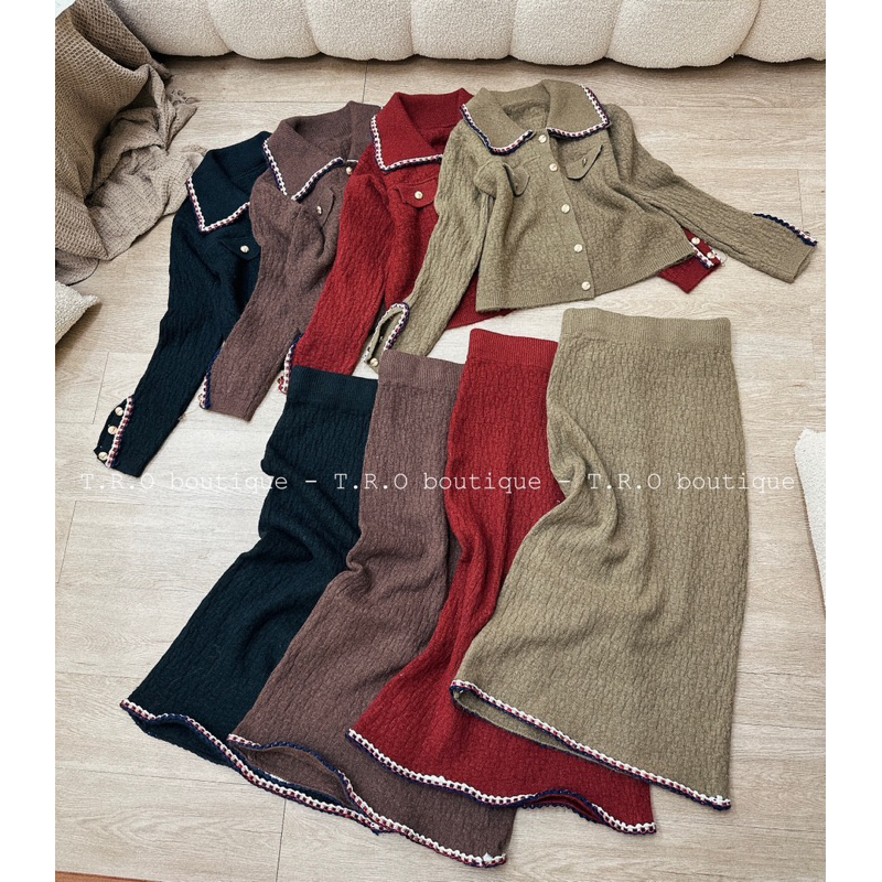 Set len sần viền cổ tay QC