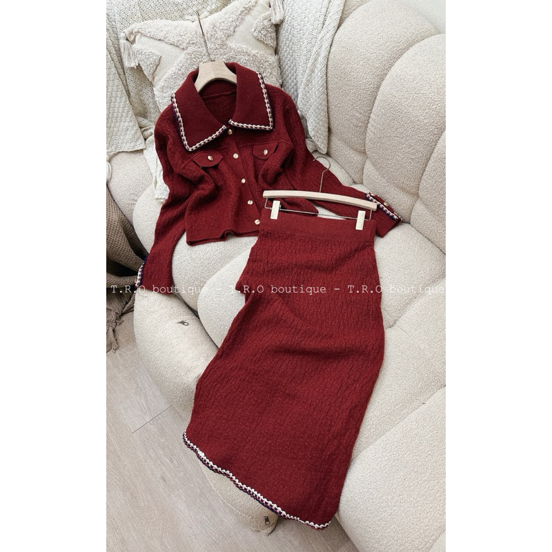 Set len sần viền cổ tay QC