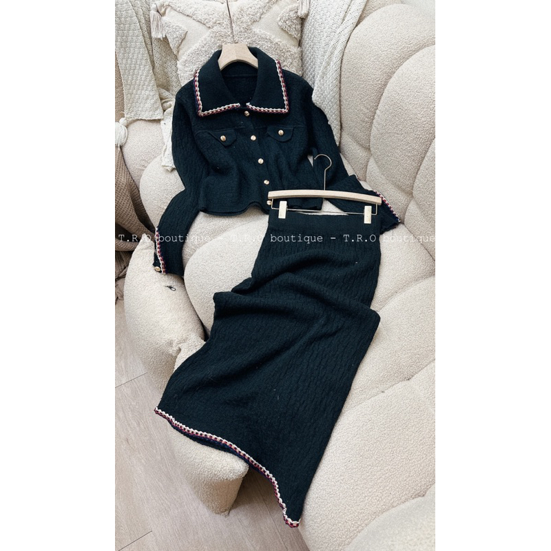 Set len sần viền cổ tay QC