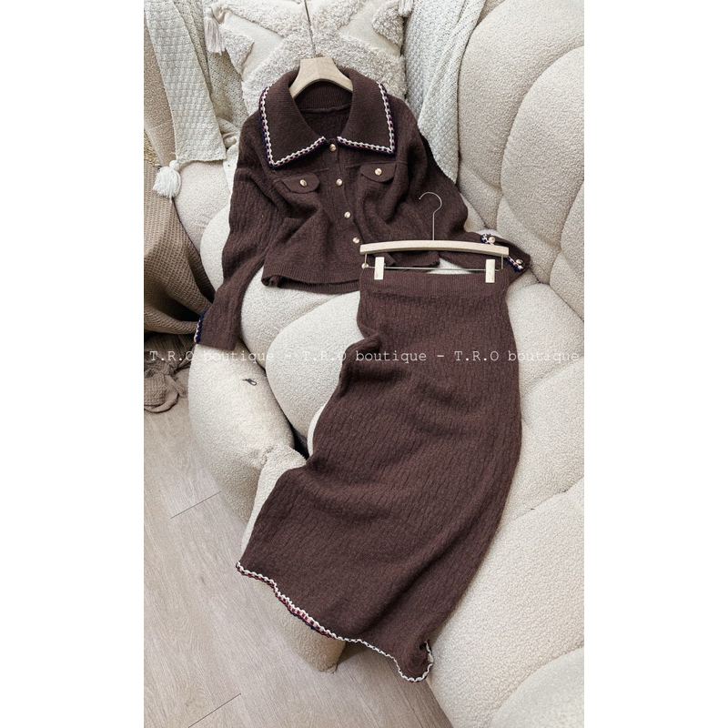 Set len sần viền cổ tay QC