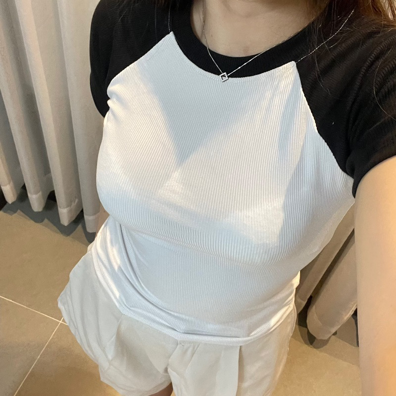 Áo Thun Baby Tee Raglan Phối Màu