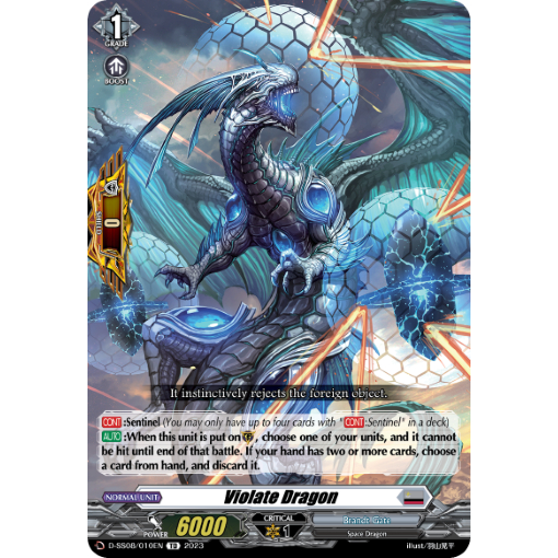 [ Cardfight Vanguard] 01 thẻ trò chơi mã TD Violate Dragon