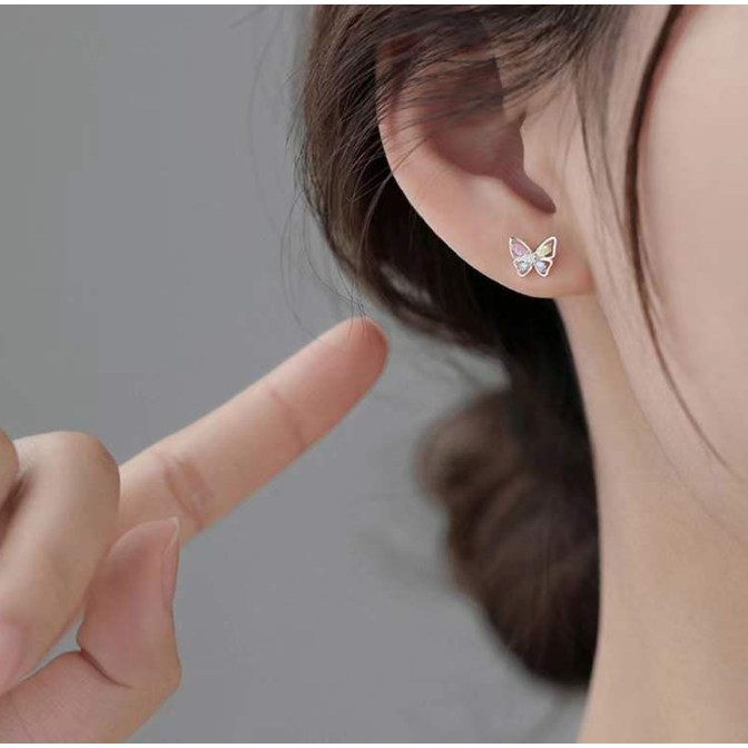 📛 RẺ VÔ ĐỊCH 📛 Bông tai bướm đá màu xinh xắn hot trend phong cách hàn quốc