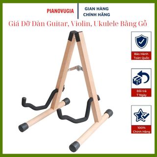Giá đỡ đàn guitar, violin, ukulele bằng gỗ có thể gấp gọn với bọt xốp mềm chống trượt - piano vũ gia