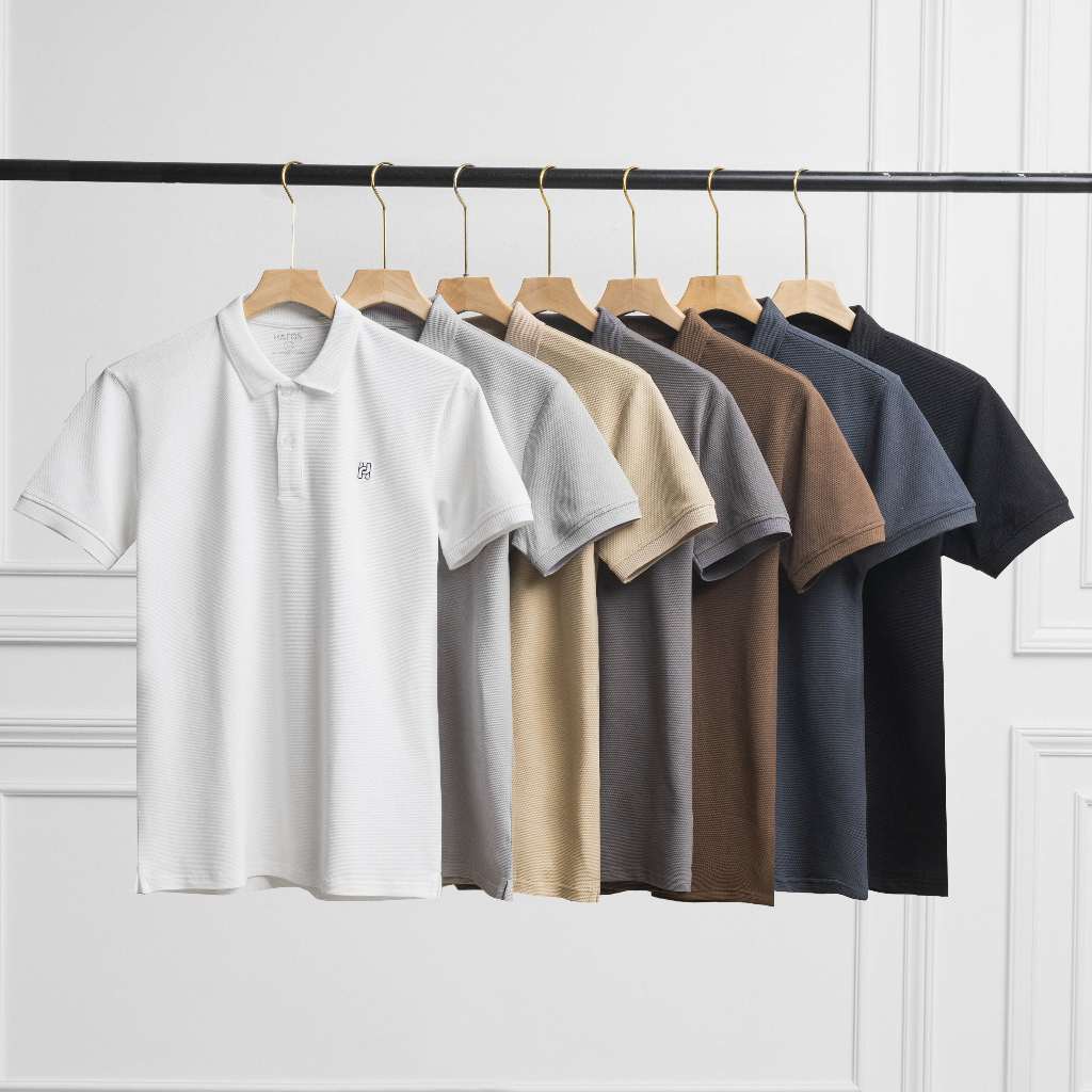 Áo Polo Nam Hafos DAILY Waffle vải Cá Sấu Cotton cao cấp chuẩn form