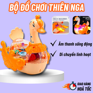 Đồ Chơi Thiên Nga Trong Suốt Phát Sáng Điều Hướng Thay Đổi Và Phát Nhạc Cho Bé Trai, Bé Gái Thỏa Sức Vui Chơi