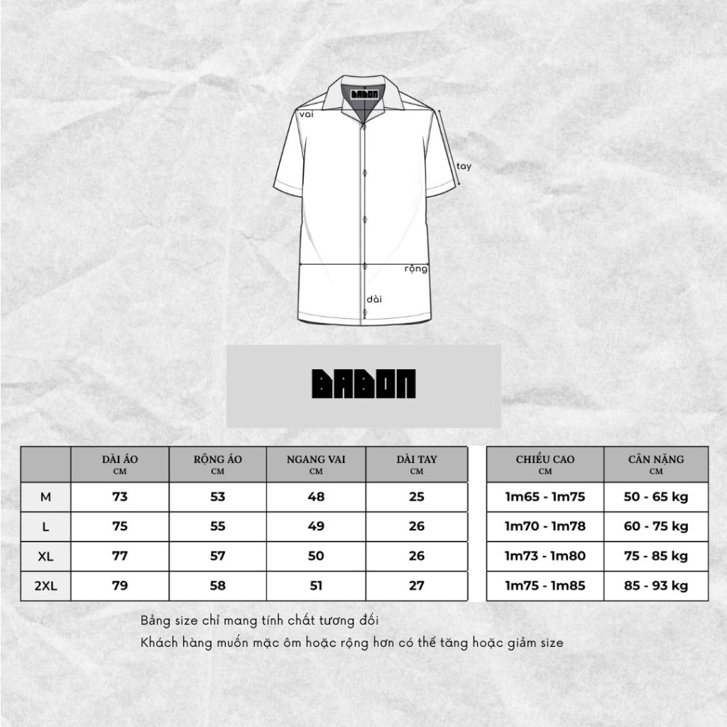 Áo sơ mi cộc tay Đầu Lâu cho nam nữ | BABON