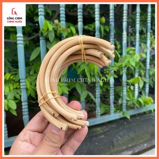 Cầu góc tre cho lồng chim hút mật, khuyên,... siêu hot, cầu góc cho chim đứng - phụ kiện lồng chim Chính Nghĩa