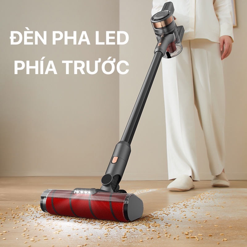 Máy hút bụi không dây Deerma VC80 màn hình thông minh, công suất 350W lực hút lên tới 25kPa