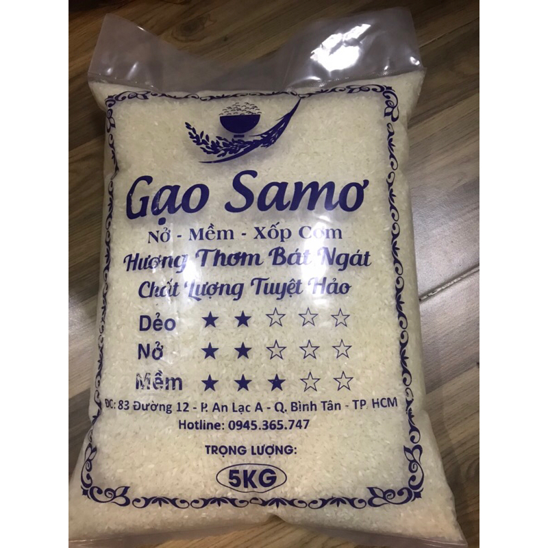5kg gạo sa mơ nở khô xốp tơi cơm