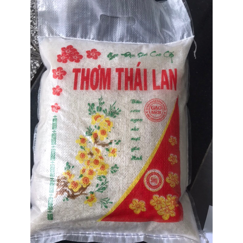 5kg Gạo Thơm Thái dẻo ít thơm nhẹ cơm mềm | BigBuy360 - bigbuy360.vn
