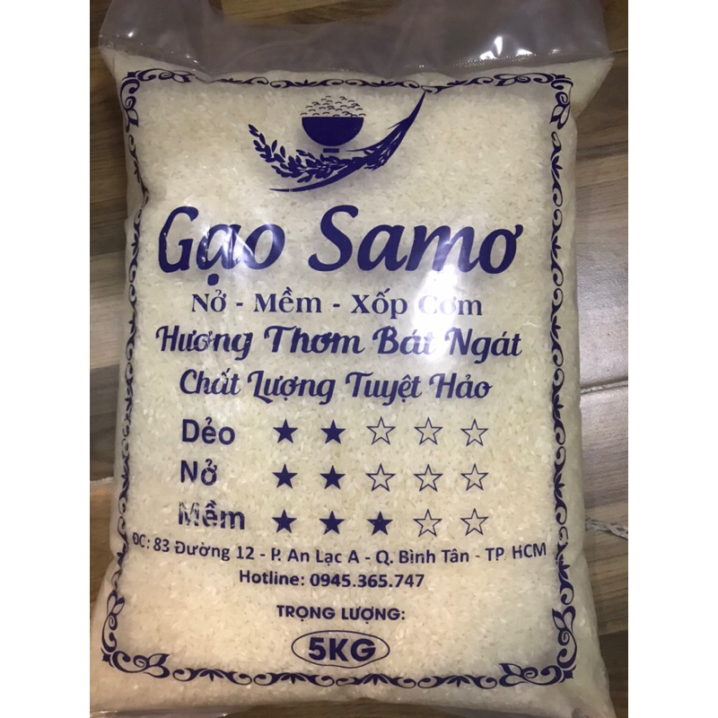 5kg gạo sa mơ nở khô xốp tơi cơm
