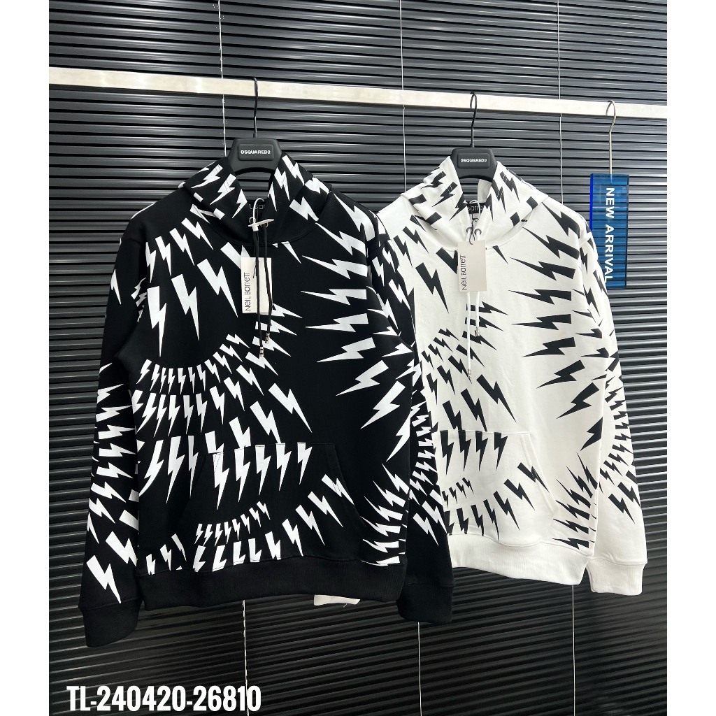 🔥Hot🔥Áo hoodie Neil Barett hình sét thiết kế hot trend Nam Nữ Thu Đông 2023
