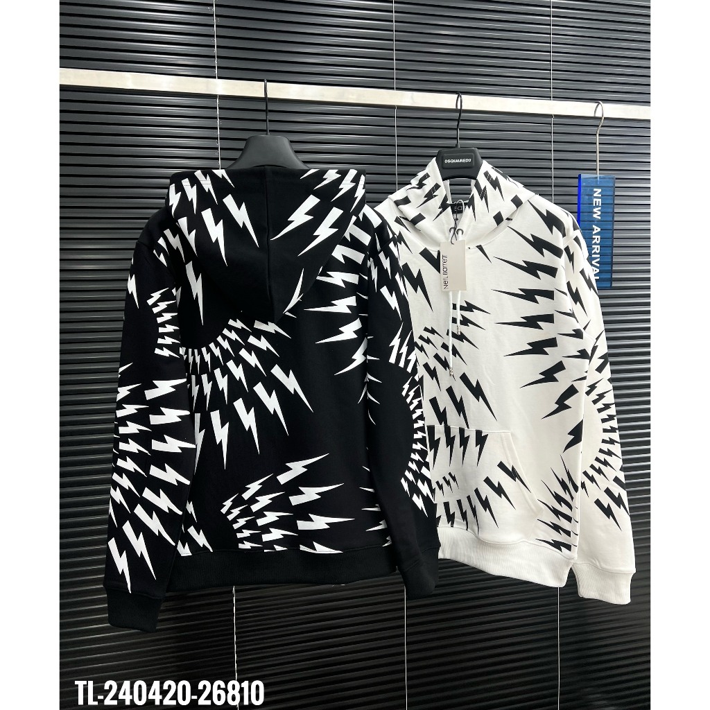 🔥Hot🔥Áo hoodie Neil Barett hình sét thiết kế hot trend Nam Nữ Thu Đông 2023