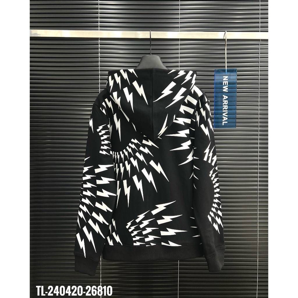 🔥Hot🔥Áo hoodie Neil Barett hình sét thiết kế hot trend Nam Nữ Thu Đông 2023
