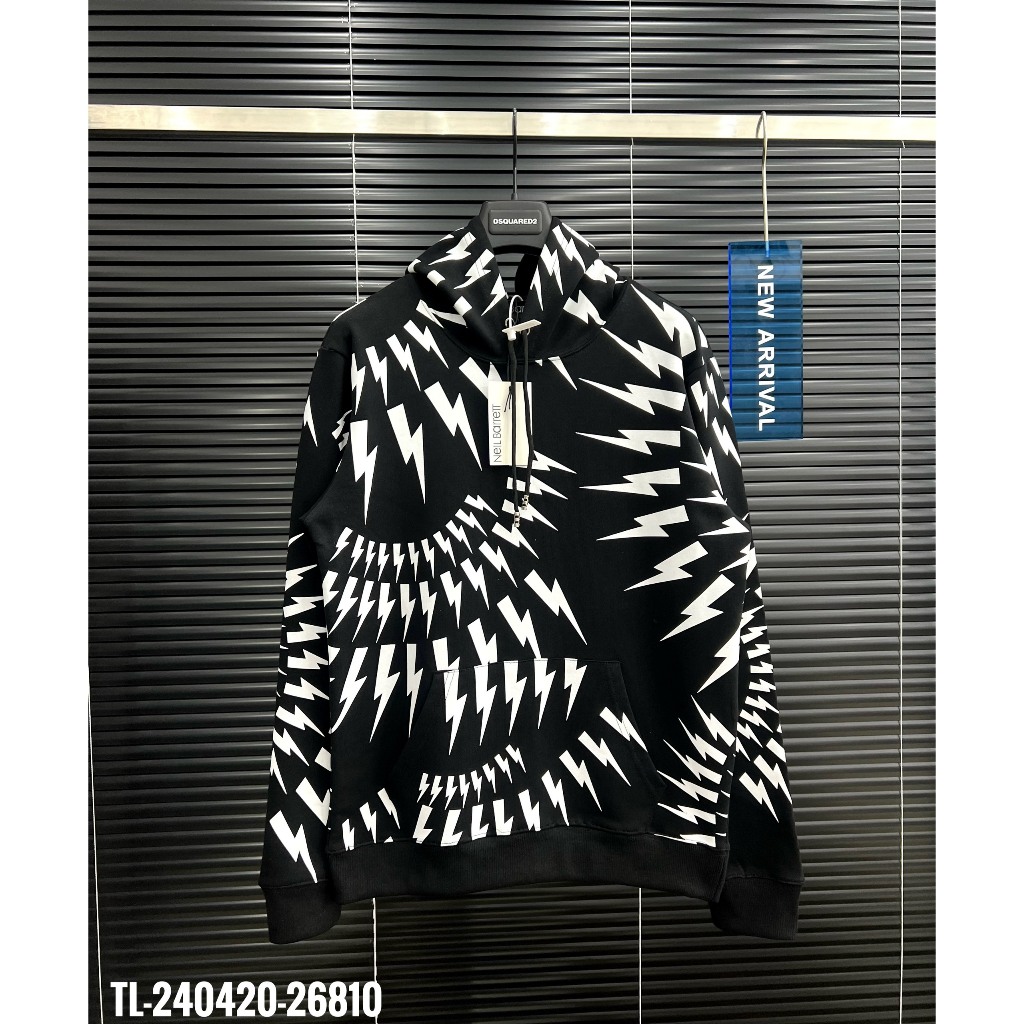 🔥Hot🔥Áo hoodie Neil Barett hình sét thiết kế hot trend Nam Nữ Thu Đông 2023