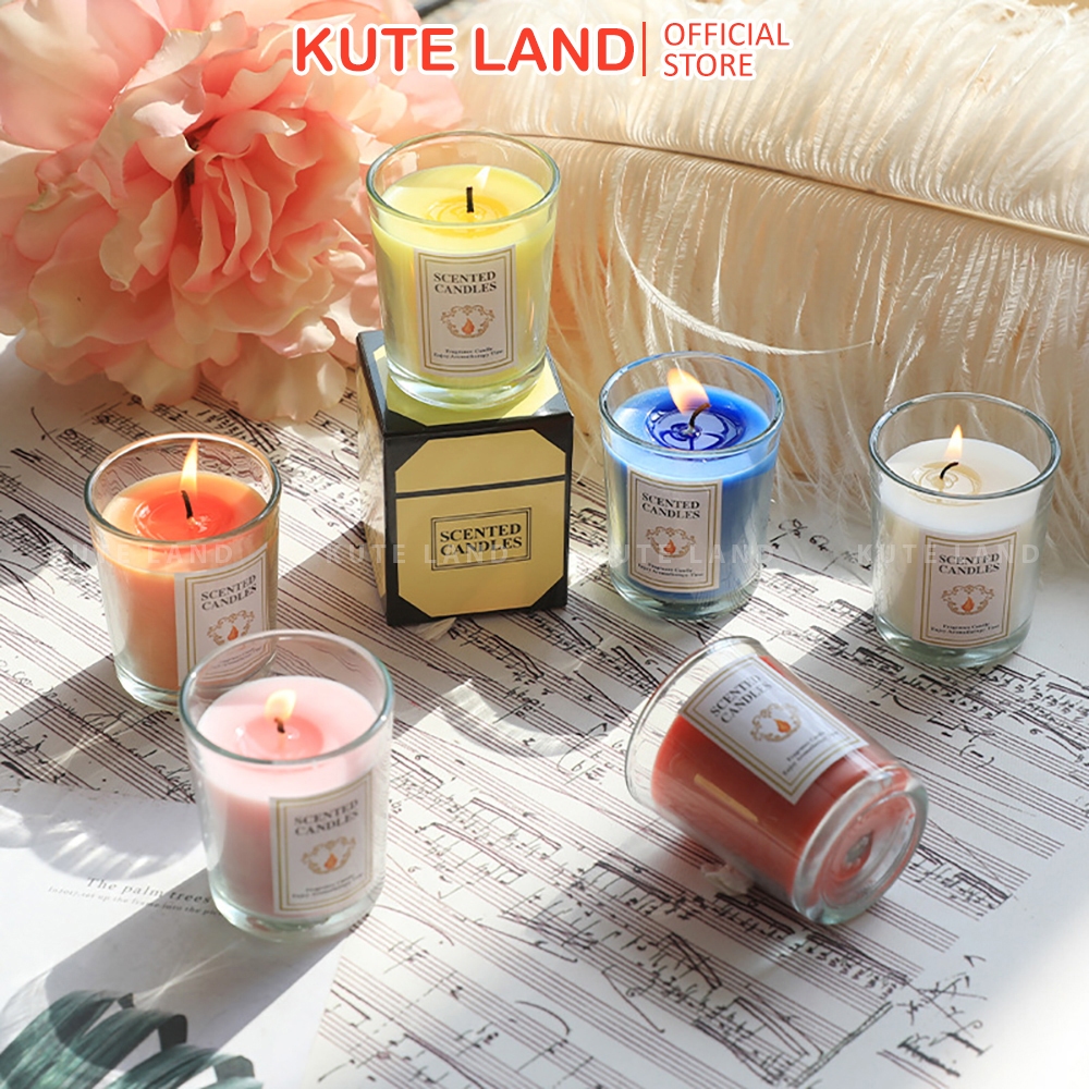 Nến thơm tinh dầu mini handmade sáp đậu nành tự nhiên không khói decor phòng làm quà tặng NT29