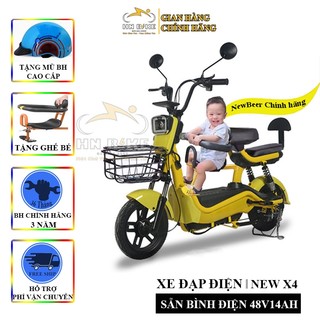 Xe đạp điện mini new beer x4, mẫu xe điện newbeer hot trend 2023, đầy đủ bình điện, sạc +tặng mũ bảo hiểm+ móc khóa kute