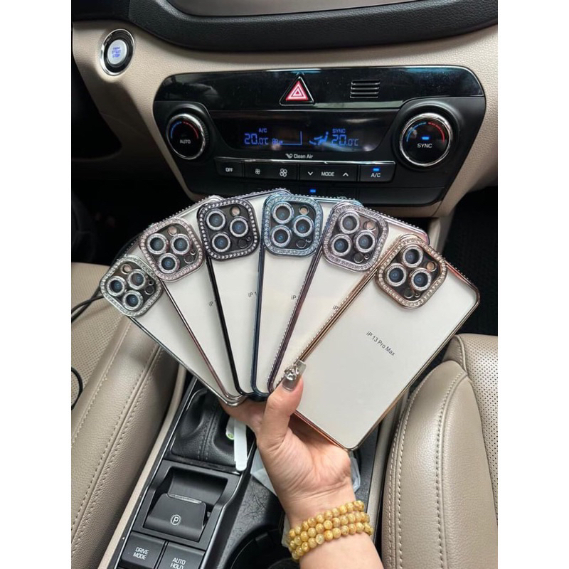 Ốp IRIS silicon trong suốt viền ốp đính đá hột ip15/ ip15 pro/ ip15 plus/ ip15 pro max