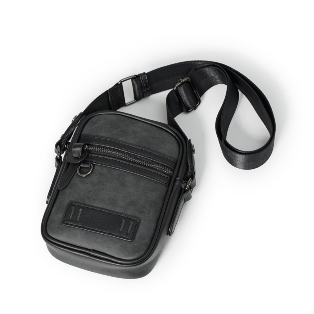 Túi đeo chéo nam, túi nam nhỏ gọn/mini da PU cao cấp có lót vải polyester  túi da phong cách trẻ trung năng động TDC030