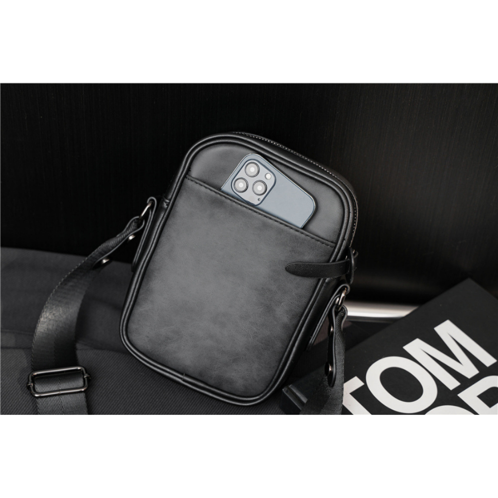 Túi đeo chéo nam, túi nam nhỏ gọn/mini da PU cao cấp có lót vải polyester  túi da phong cách trẻ trung năng động TDC030