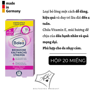 [ Hàng Đức ] Miếng dán tẩy lông Balea dành vùng Bikini