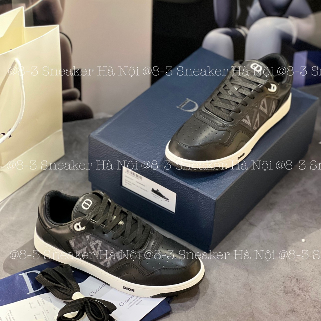 Giày Thể Thao DIO B27 da đen họa tiết Kim Cương , Giày Dio B27 da đen kim cương cao cấp nhất.