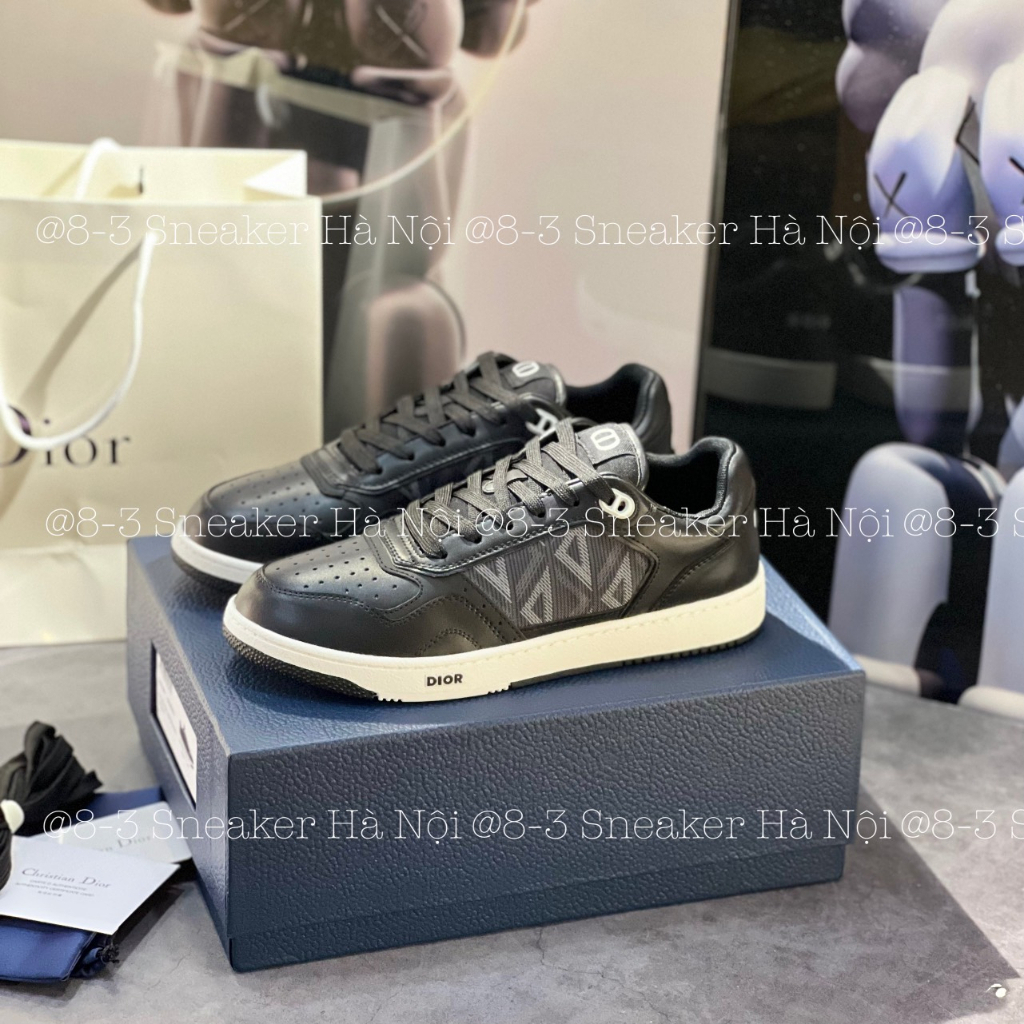 Giày Thể Thao DIO B27 da đen họa tiết Kim Cương , Giày Dio B27 da đen kim cương cao cấp nhất.