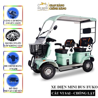 Xe điện 4 bánh minibus fukuo, bản 2022 động cơ nâng cấp 1200w