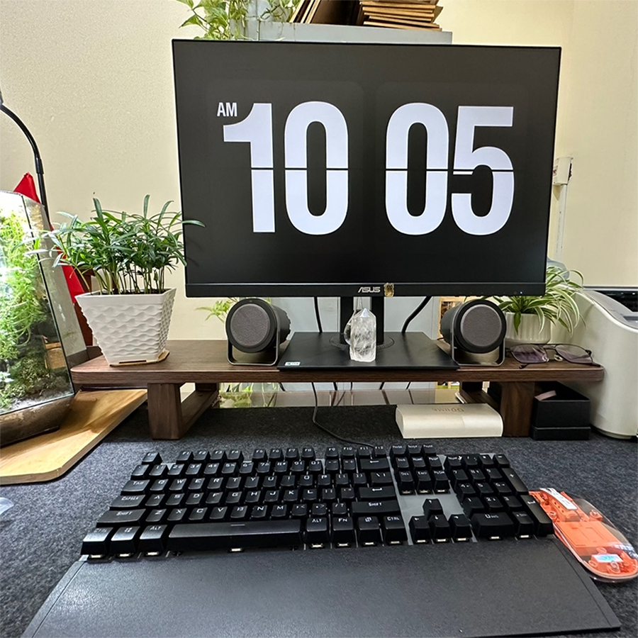 Kệ Màn Hình Cho Imac và Desktop, Kệ Màn Hình Máy Tính Để Bàn Decor Bàn Làm Việc Chất Lượng Cao