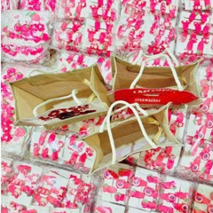 Túi Cói Gấu Dâu - Túi Xách Cói Mini Du Lịch Hoạ Tiết Gấu Dâu Lotso Có Khoá Kéo - Túi Xách  AnNa.Str