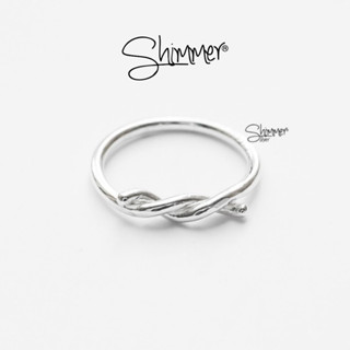 Nhẫn Nữ Bạc 925 Cao Cấp SHIMMER SILVER BIND Họa Tiết Vòng Xoắn Nhau Độc Lạ