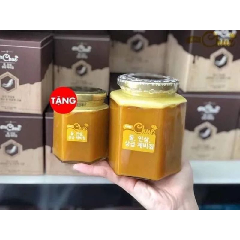 Sâm Nghệ Mật Ong Mamachue Hàn Quốc hũ to 500ml tặng hũ bé 200ml