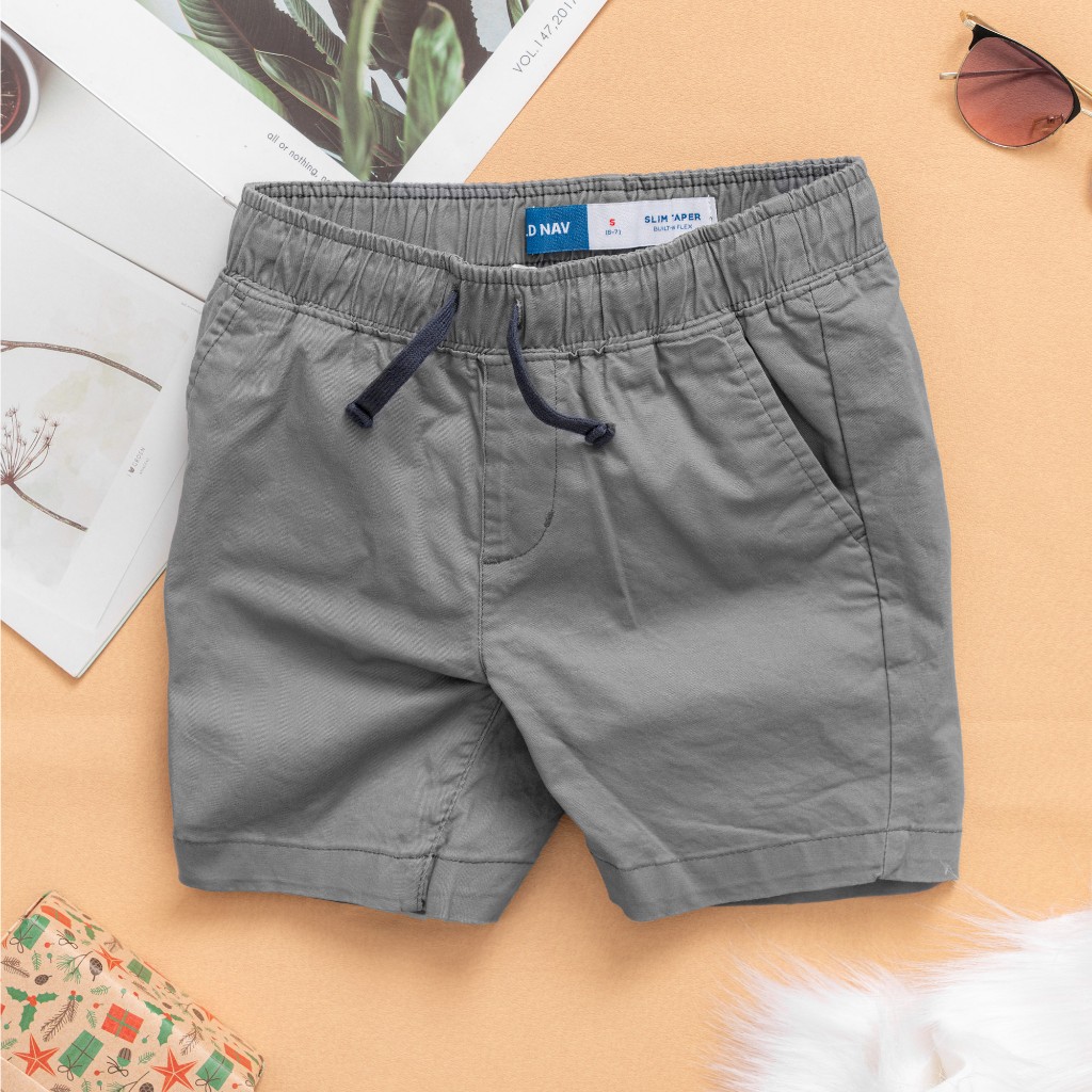 Quần short kaki bé trai lưng thun dây rút có túi cho bé từ 16kg-50kg