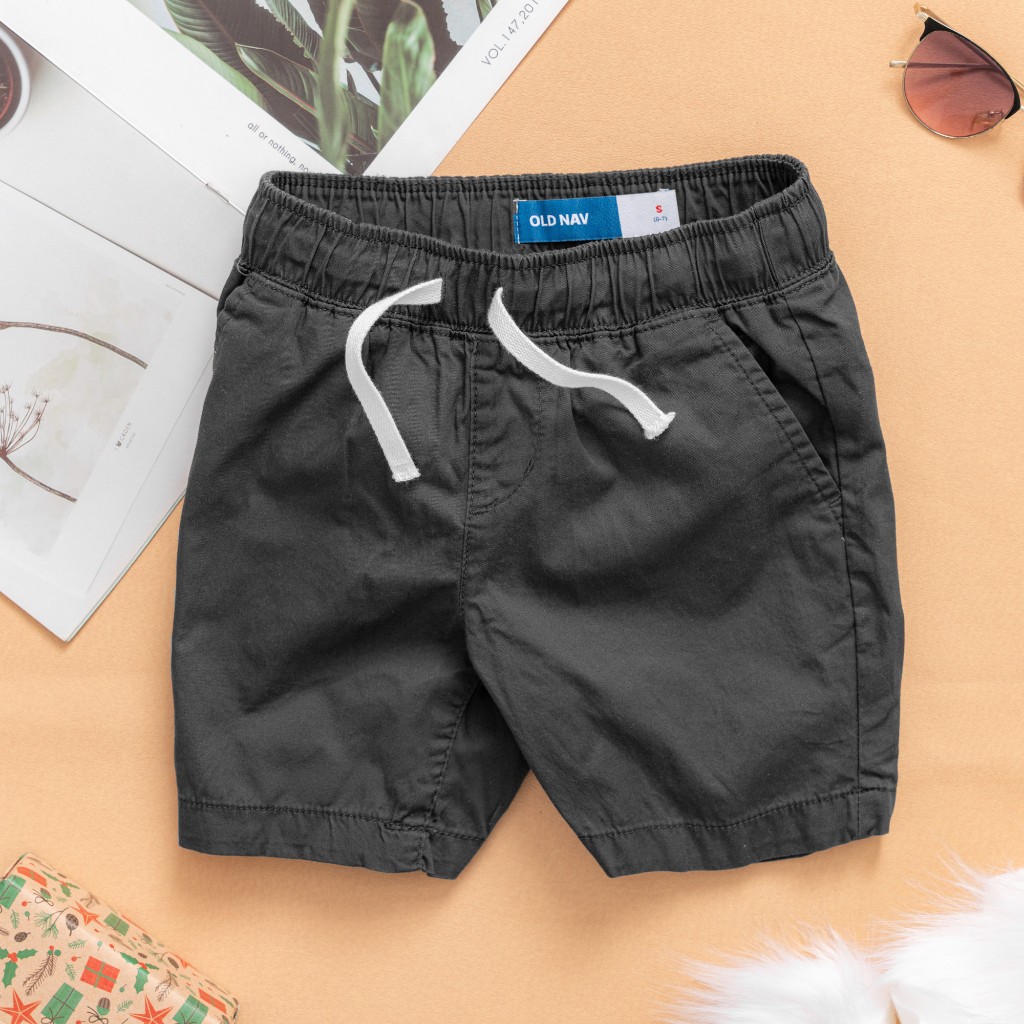 Quần short kaki bé trai lưng thun dây rút có túi cho bé từ 16kg-50kg