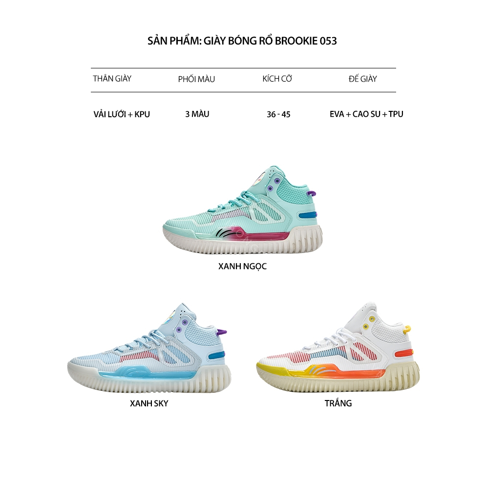 Giày bóng rổ Brookie 053 - Top 1 Outdoor bền phân khúc giá rẻ