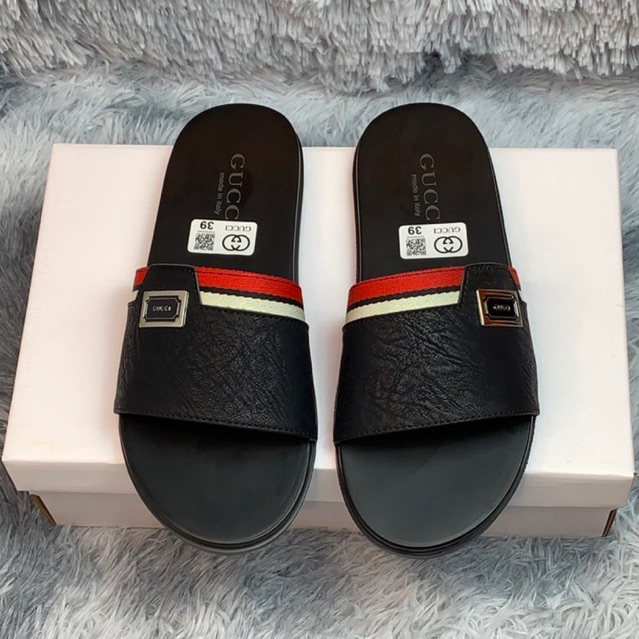Dép quai ngang nam nữ thời trang   màu đen đủ size 38-43