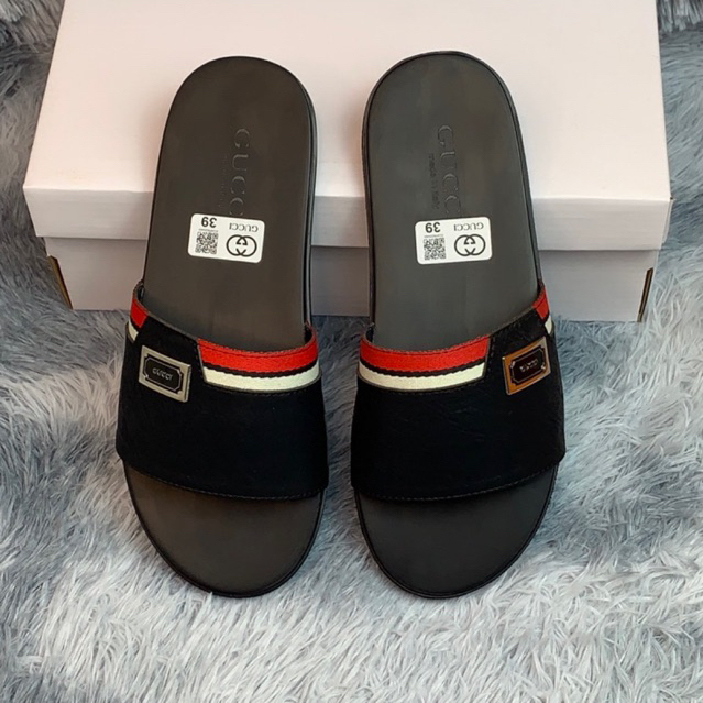 Dép quai ngang nam nữ thời trang   màu đen đủ size 38-43