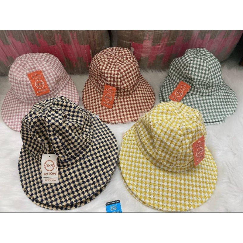 Nón vành khuyết 2in1, khẩu trang tháo rời, vải kim cương, form đẹp