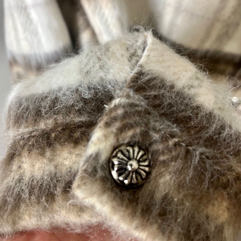 CHROME HEART FUR JACKET - Áo khoác lông cổ bẻ thu đông streetwear