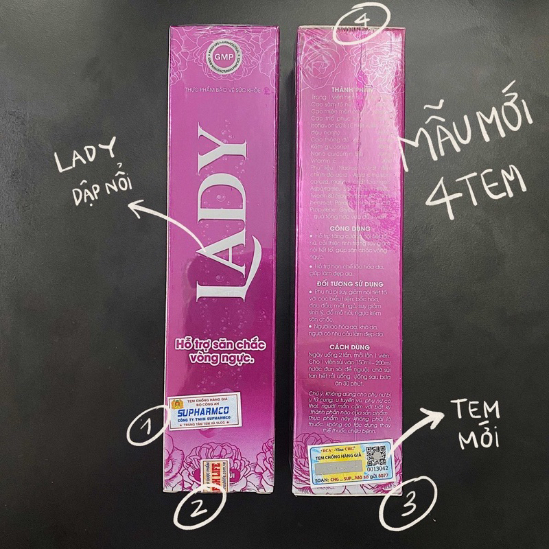 Viên sủi Lady tăng size vòng 1 hiệu quả