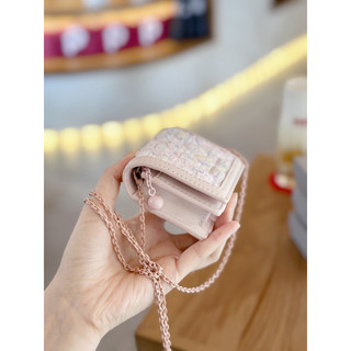 [Fullbox+Sẵn] Ví mini trám da hạy C siêu cấp