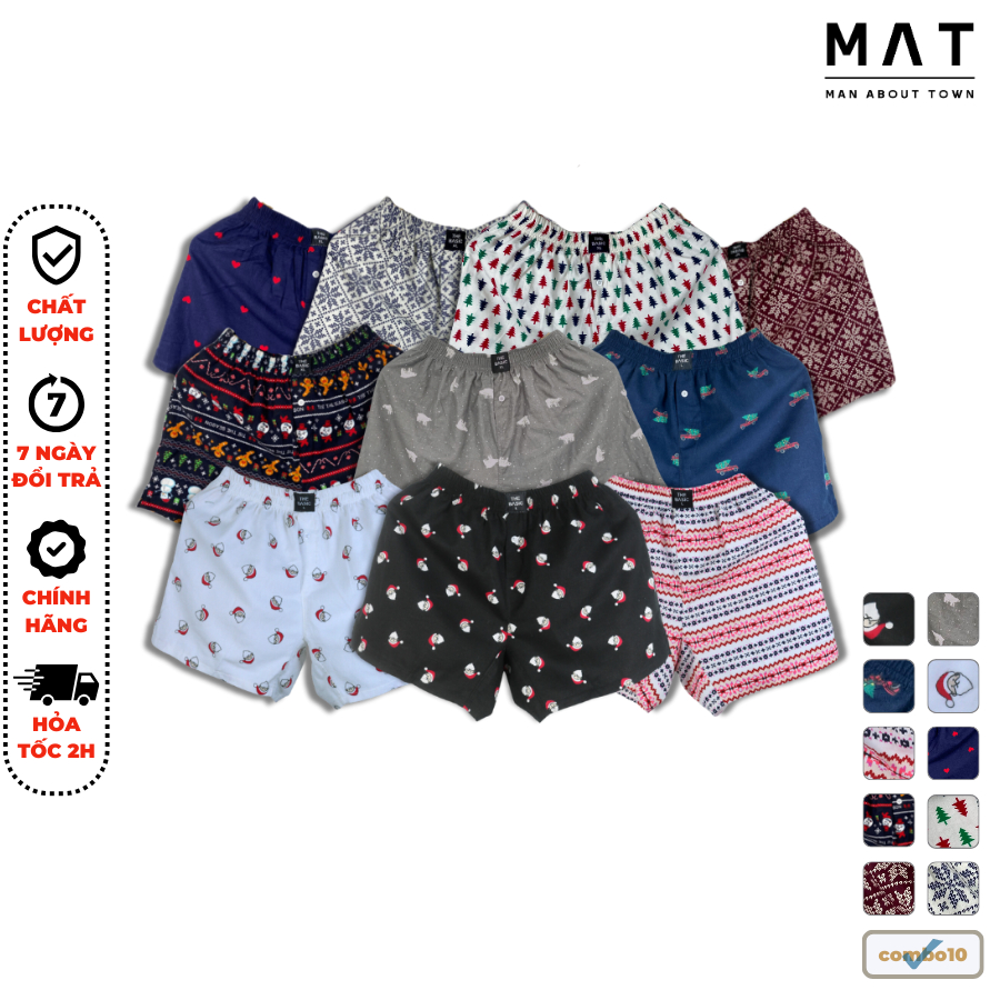 Quần short nam chất liệu cotton thoáng mát, thoải mái, nhiều họa tiết - MAT MAN ABOUT TOWN