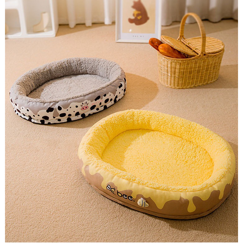 Ổ đệm mùa đông cho chó mèo lót nỉ dày siêu dữ nhiệt Mooki Pet