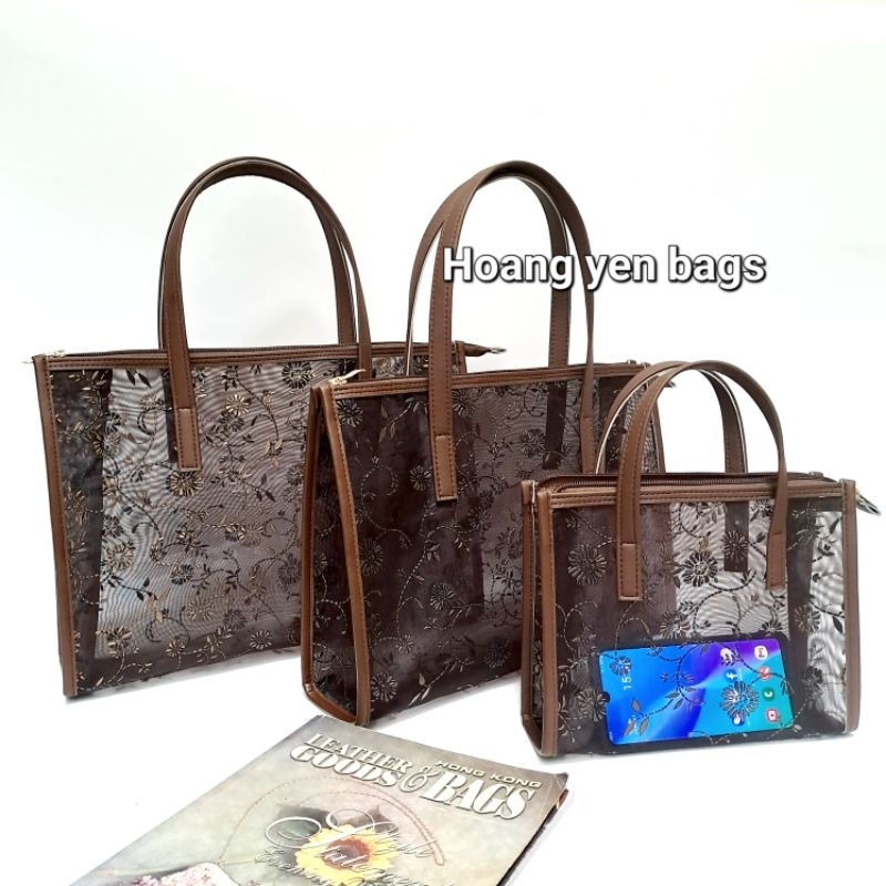 Túi lưới tote đi biển, đi làm