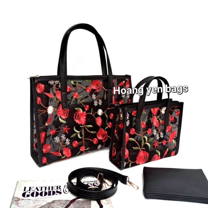 Túi lưới tote đi biển, đi làm