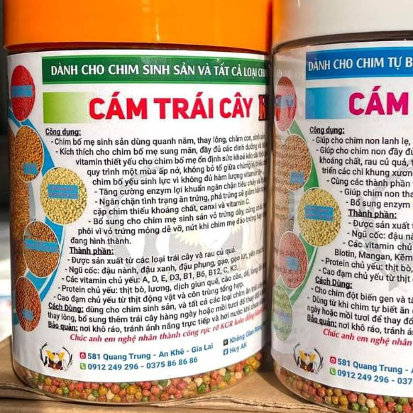 CÁM HOA QUẢ CHO CHIM CHÀO MÀO SINH SẢN SỐ 1 VITAMIN KHOÁNG CHẤT VỪA ĐỦ CHIM SINH SẢN TỐT KÍCH CỒ TẠO PHÔI