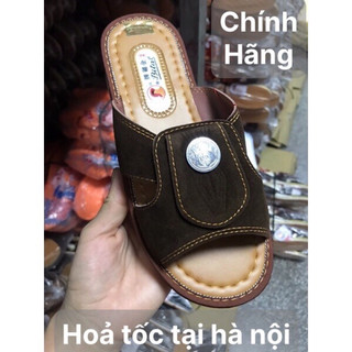 Dép gà nam bitas khuy tròn 2 mầu đen,nâu.dép nam bitas quai ngang,quai chéo
