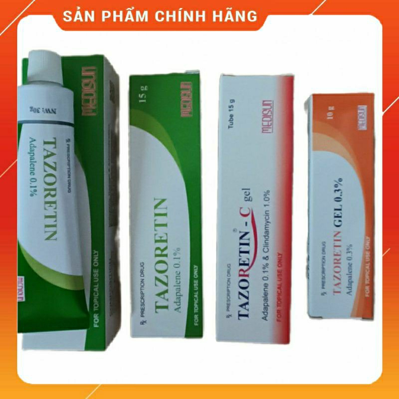 Tazoretin _Gel ngừa mụn đẹp da 0.1/0.3/C